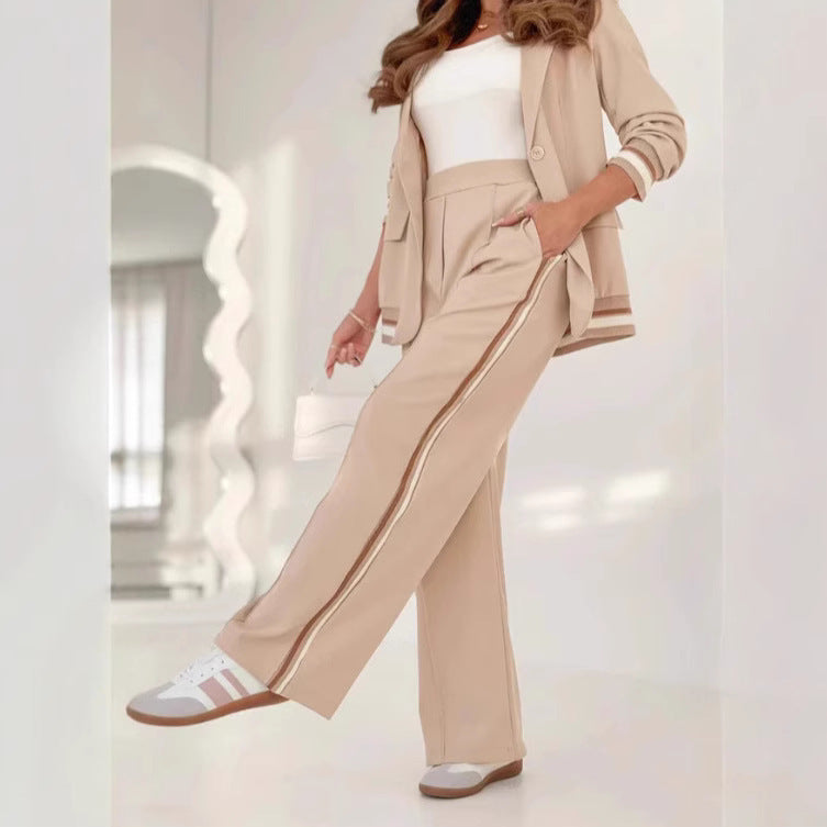 2 Pcs Set Women Suit Coat Pants