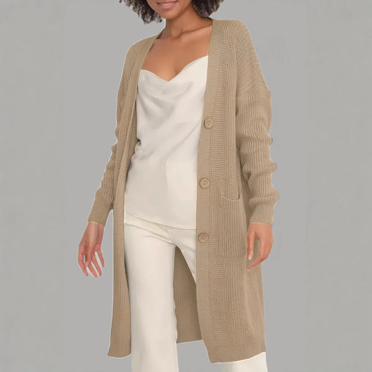 Loose And Versatile Long Sleeved Knitted Cardigan Jacket